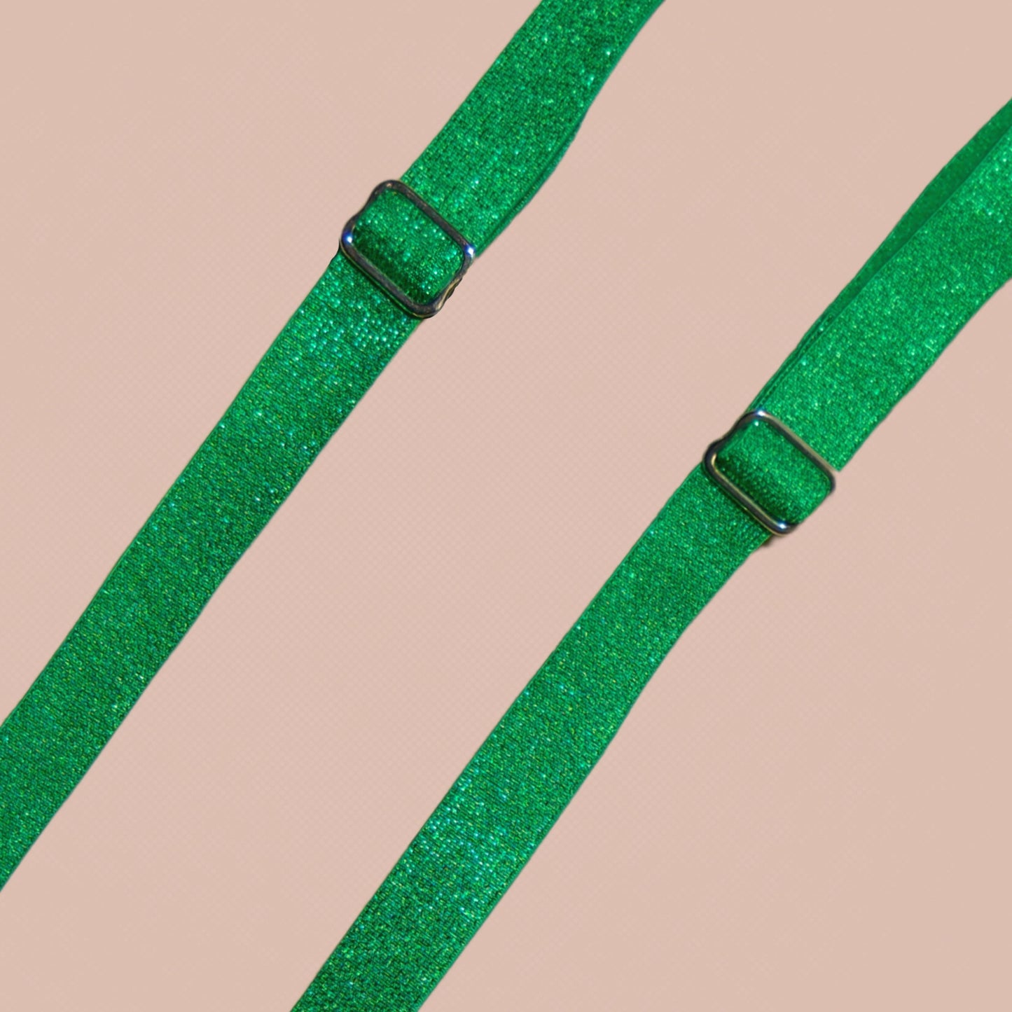 Set of Metallic interchangeable her-rah Straps in Emerald Green.
